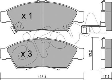 Cifam 822-437-0 - Brake Pad Set, disc brake autospares.lv