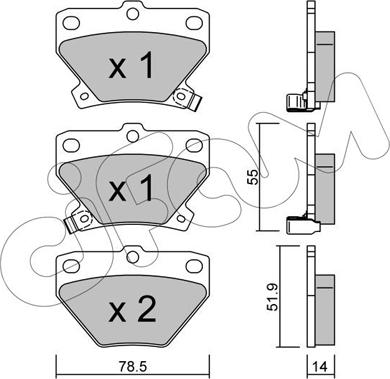 Cifam 822-424-0 - Brake Pad Set, disc brake autospares.lv