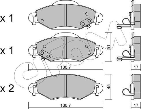 Cifam 822-421-0 - Brake Pad Set, disc brake autospares.lv