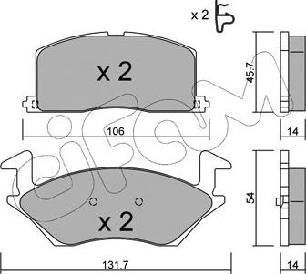 Cifam 822-422-0 - Brake Pad Set, disc brake autospares.lv