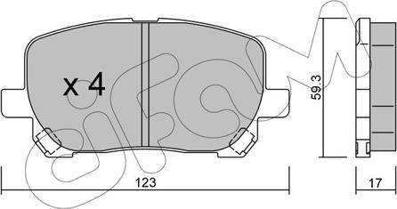 Cifam 822-427-0 - Brake Pad Set, disc brake autospares.lv
