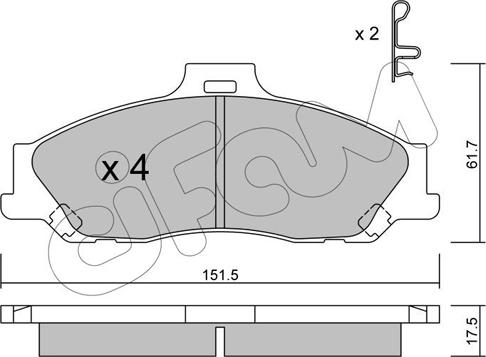 Cifam 822-479-0 - Brake Pad Set, disc brake autospares.lv