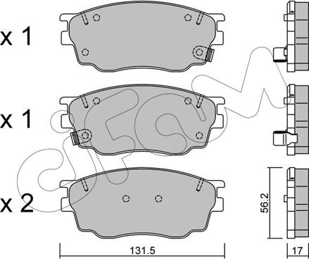 Cifam 822-475-0 - Brake Pad Set, disc brake autospares.lv