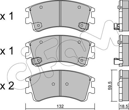 Cifam 822-476-0 - Brake Pad Set, disc brake autospares.lv