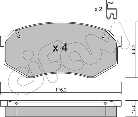 Cifam 822-471-0 - Brake Pad Set, disc brake autospares.lv