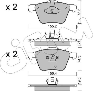 Cifam 822-599-0 - Brake Pad Set, disc brake autospares.lv