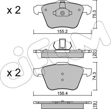 Cifam 822-599-1 - Brake Pad Set, disc brake autospares.lv