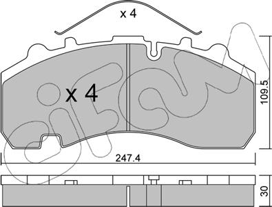 Cifam 822-596-0 - Brake Pad Set, disc brake autospares.lv