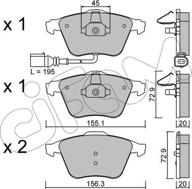 Cifam 822-549-4 - Brake Pad Set, disc brake autospares.lv