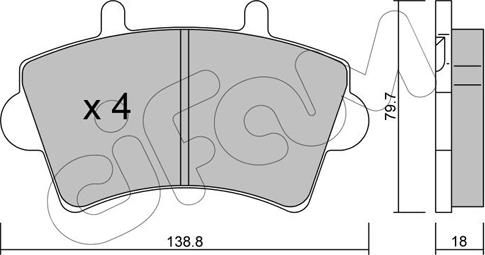 Cifam 822-545-0 - Brake Pad Set, disc brake autospares.lv