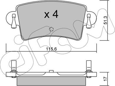 Cifam 822-546-0 - Brake Pad Set, disc brake autospares.lv