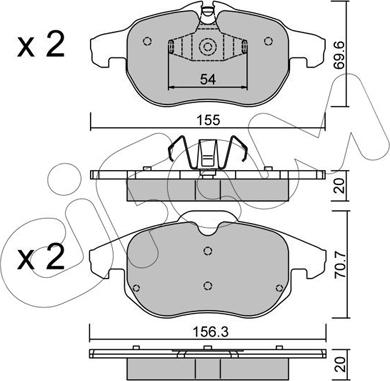 Cifam 822-540-4 - Brake Pad Set, disc brake autospares.lv