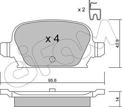 Cifam 822-541-0 - Brake Pad Set, disc brake autospares.lv
