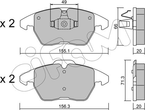 Cifam 822-548-2 - Brake Pad Set, disc brake autospares.lv