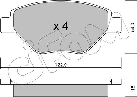 Cifam 822-543-0 - Brake Pad Set, disc brake autospares.lv