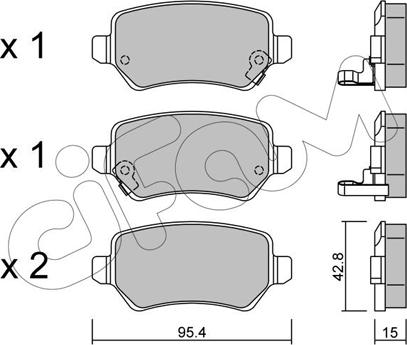 Cifam 822-542-0 - Brake Pad Set, disc brake autospares.lv