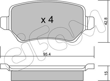 Cifam 822-542-1 - Brake Pad Set, disc brake autospares.lv