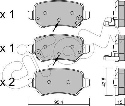 Cifam 822-542-2 - Brake Pad Set, disc brake autospares.lv