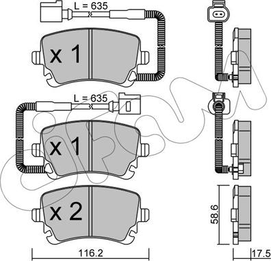 Cifam 822-554-1 - Brake Pad Set, disc brake autospares.lv