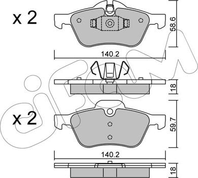 Cifam 822-555-0 - Brake Pad Set, disc brake autospares.lv