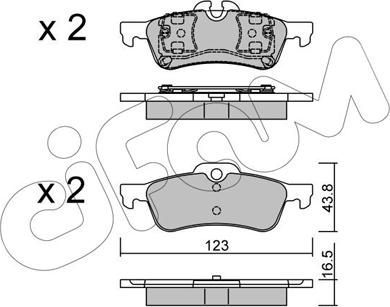 Cifam 822-556-0 - Brake Pad Set, disc brake autospares.lv