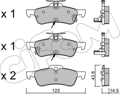 Cifam 822-556-2 - Brake Pad Set, disc brake autospares.lv