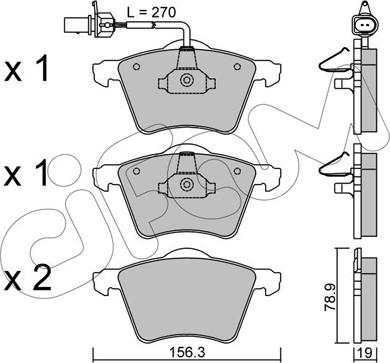 Cifam 822-550-0 - Brake Pad Set, disc brake autospares.lv