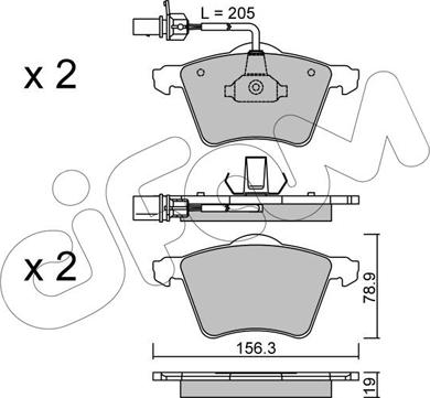 Cifam 822-550-1 - Brake Pad Set, disc brake autospares.lv