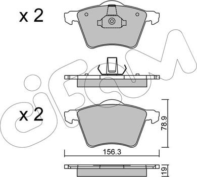 Cifam 822-550-2 - Brake Pad Set, disc brake autospares.lv