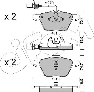 Cifam 822-551-0 - Brake Pad Set, disc brake autospares.lv