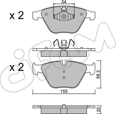 Cifam 822-558-6 - Brake Pad Set, disc brake autospares.lv