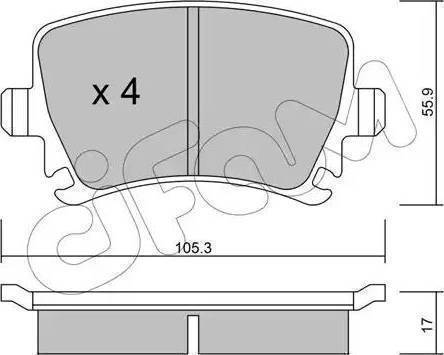 Magneti Marelli 363700201377 - Brake Pad Set, disc brake autospares.lv