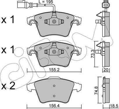 Cifam 822-552-0 - Brake Pad Set, disc brake autospares.lv