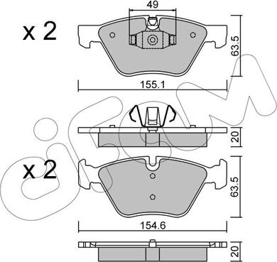 Cifam 822-557-5 - Brake Pad Set, disc brake autospares.lv