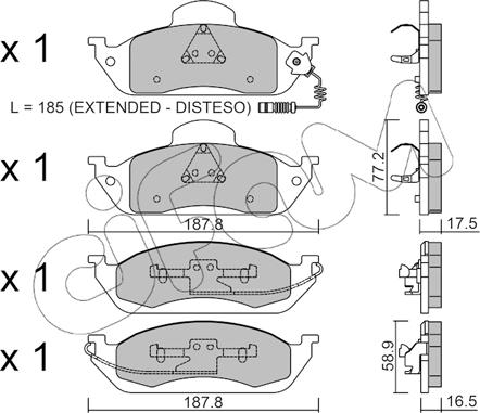 Cifam 822-569-0 - Brake Pad Set, disc brake autospares.lv