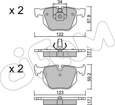 Cifam 822-561-0 - Brake Pad Set, disc brake autospares.lv