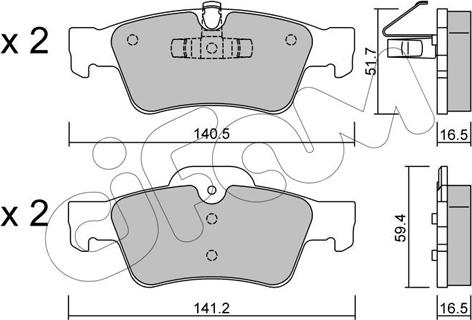 Cifam 822-568-1 - Brake Pad Set, disc brake autospares.lv