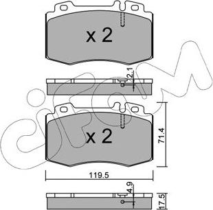 Cifam 822-563-5 - Brake Pad Set, disc brake autospares.lv