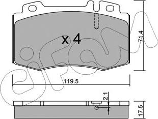 Cifam 822-563-0 - Brake Pad Set, disc brake autospares.lv