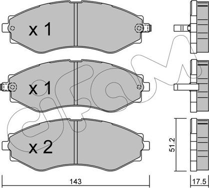 Cifam 822-509-0 - Brake Pad Set, disc brake autospares.lv