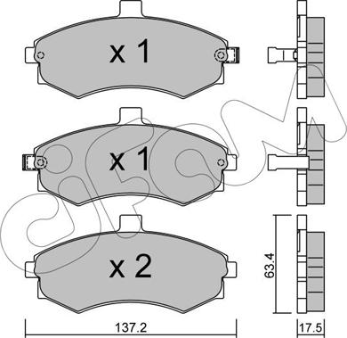 Cifam 822-504-0 - Brake Pad Set, disc brake autospares.lv