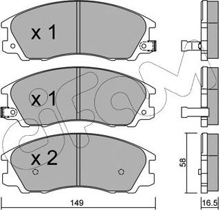 Cifam 822-506-0 - Brake Pad Set, disc brake autospares.lv