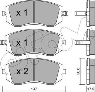 Cifam 822-500-0 - Brake Pad Set, disc brake autospares.lv