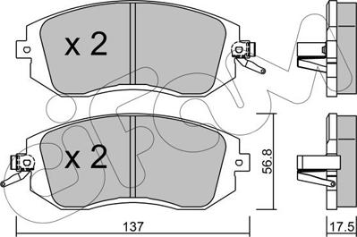 Cifam 822-500-1 - Brake Pad Set, disc brake autospares.lv