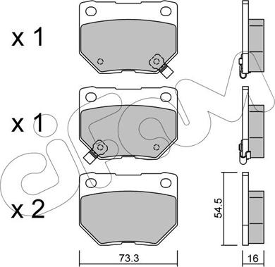 Cifam 822-501-0 - Brake Pad Set, disc brake autospares.lv