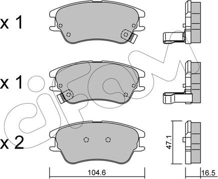 Cifam 822-502-0 - Brake Pad Set, disc brake autospares.lv