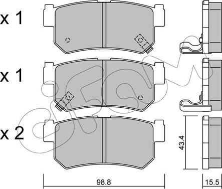 Cifam 822-519-0 - Brake Pad Set, disc brake autospares.lv