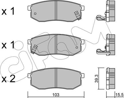 Cifam 822-514-0 - Brake Pad Set, disc brake autospares.lv