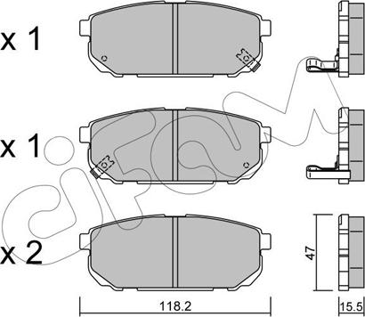 Cifam 822-516-0 - Brake Pad Set, disc brake autospares.lv