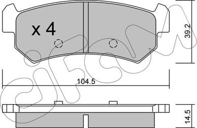 Cifam 822-511-0 - Brake Pad Set, disc brake autospares.lv